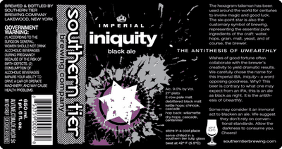 Southern Tier Iniquity Beer 1851