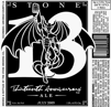 Stone 13th Anniversary Ale Beer 2117