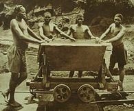 Workers at the Kisanga copper-mine, Belgian Congo, 1928