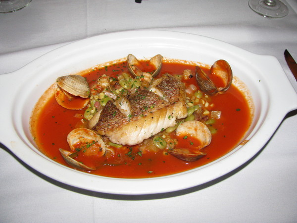 Snapper with clams