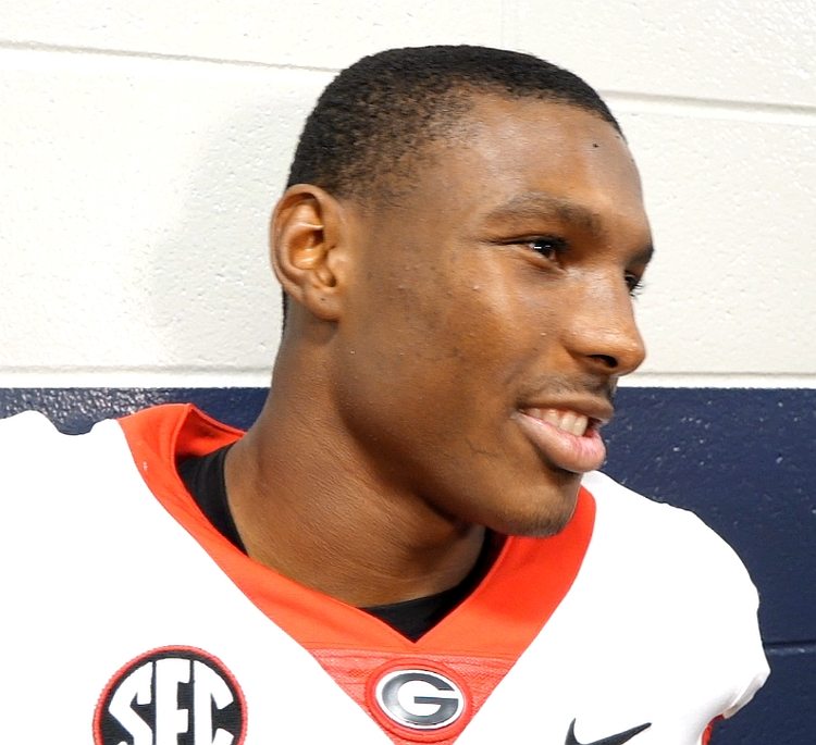 Mecole Hardman, Jr. during his post-game interview - UGA 20 - Notre Dame 19 - Saturday, September 9, 2017