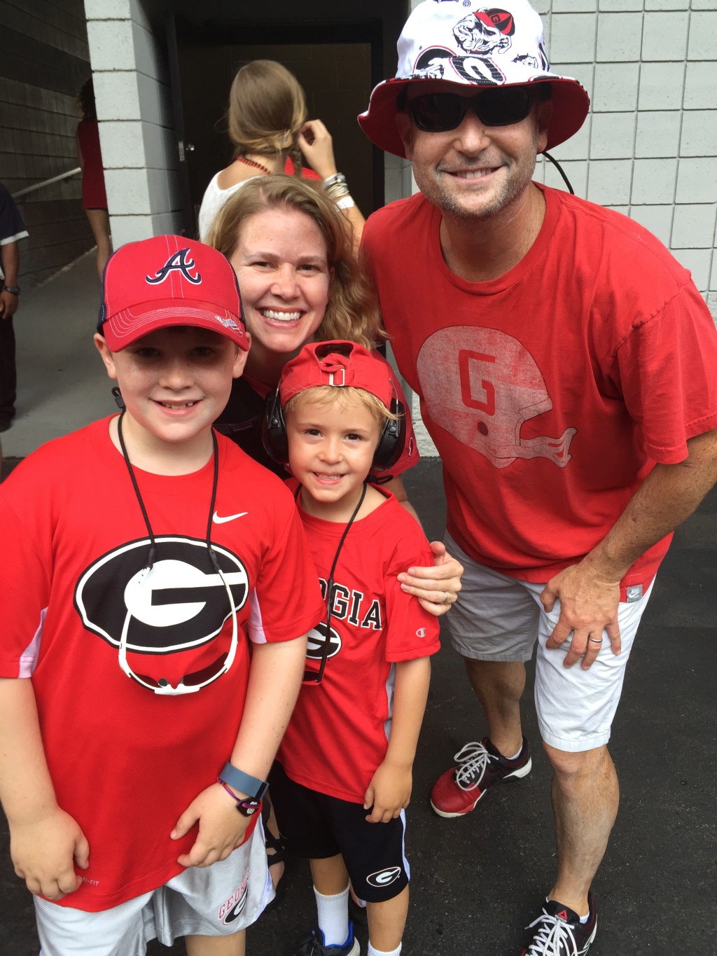 Lori, David, Jason and Adam Lefkowitz - ULM vs. UGA 05-Sept-2015 - (Photo by Cheri Leavy)