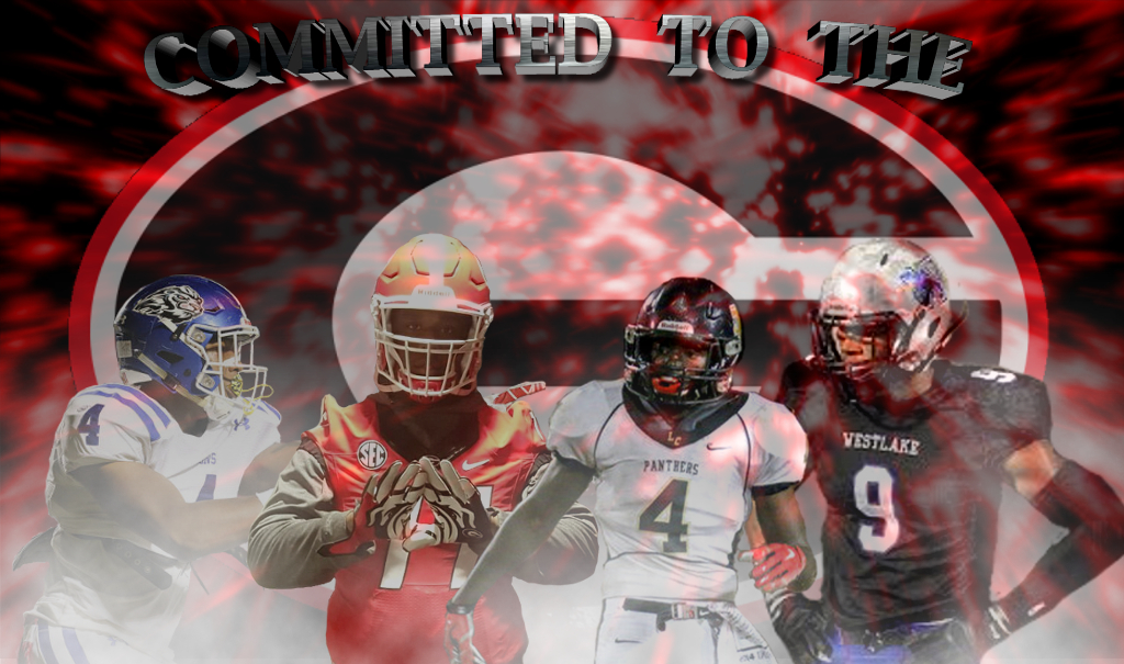 (left to right) Breon Dixon, Justin Shaffer, Richard LeCounte III and Jaden Hunter (edit by Bob Miller)