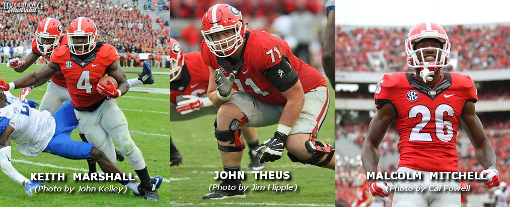 UGA's Keith Marshall, John Theus, Malcolm Mitchell NFL Draft 2016 edit by Bob Miller