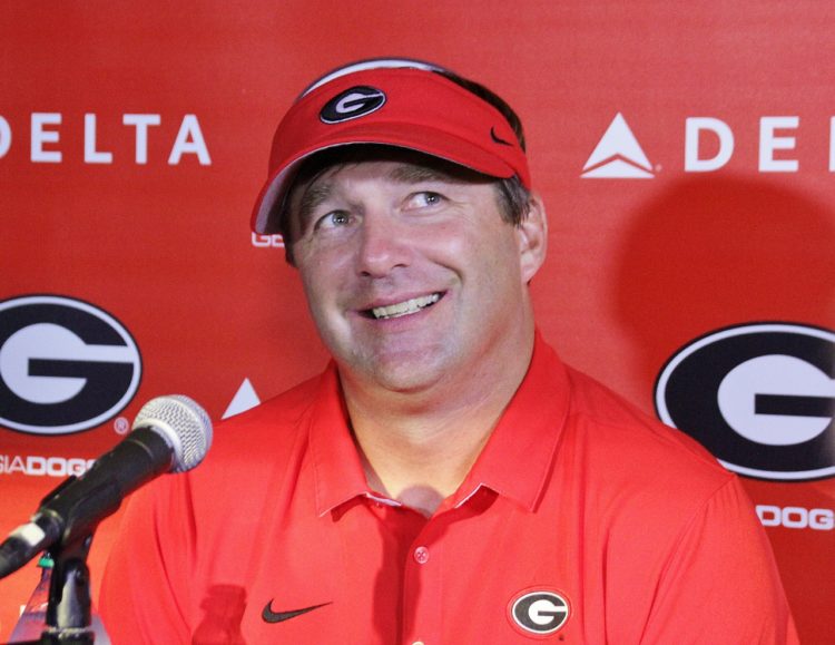 Kirby Smart post Missouri game presser (photo by Rob Saye)