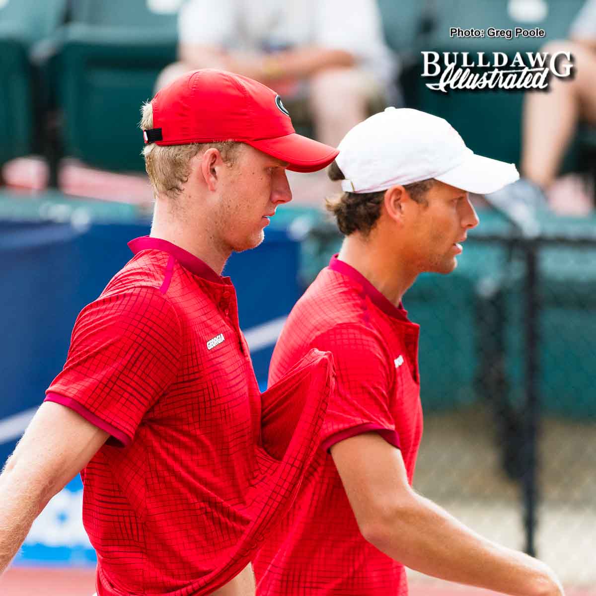 Doubles partners Walker Duncan (L) and Wayne Montgomery – NCAA Final Four – UGA vs. UNC – May 22, 2017