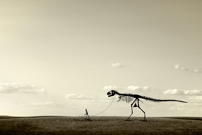 A metal sculpture near Stamford, South Dakota. Large