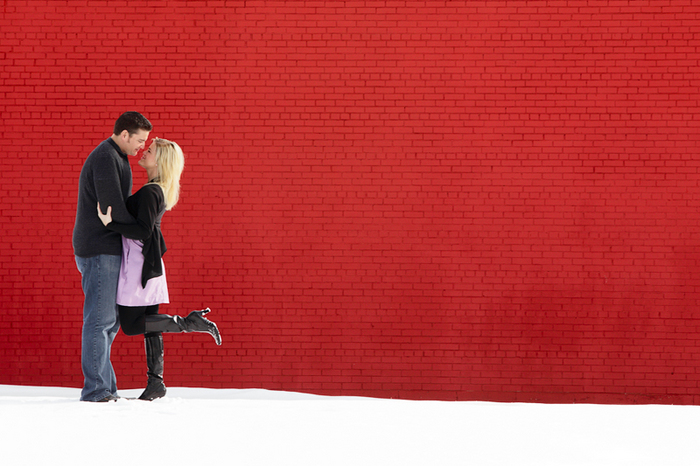 An engagement photograph of Garrett and Sarah. Large