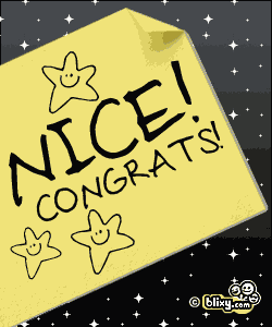 Nice! Congrats!