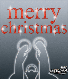Merry Christmas nativity scene