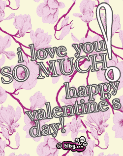 I love you so much! Happy Valentines Day!