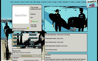 5 Surfers Myspace Layout