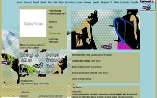 Beach boarding Myspace Layout