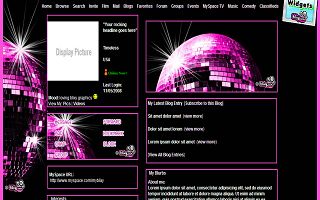 Black pink disco dance ball