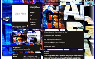 Blue playing Myspace Layout