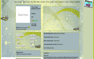 Bubbly wavy yellow stripes layout