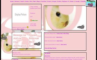 Bunny Myspace Layout