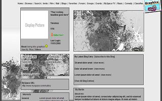 Butterfly outline Myspace Layout