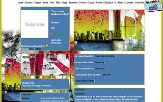 City by the bay colors Myspace Layout