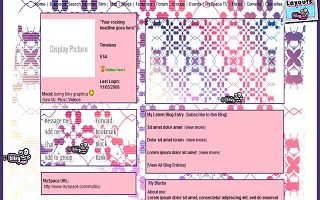 Connecting circles Myspace Layout