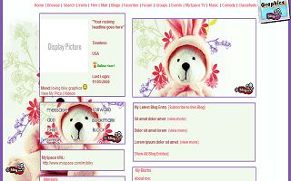 Cute pink bunny ear bear
