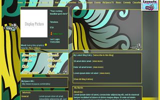 Drawing flower Myspace Layout
