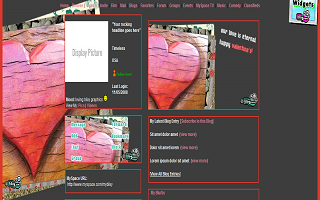 Eternal Love Valentine Myspace Layout