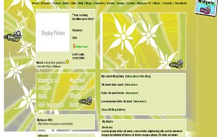 Expanding green branch white flowers