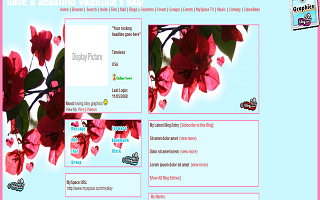 Flower Vine Valentine Myspace Layout
