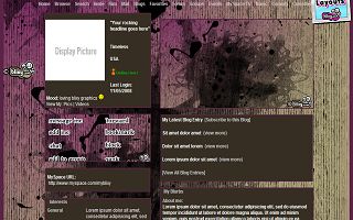 Gray and purple blots Myspace Layouts