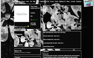 Gray flowers over black background