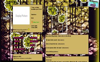 Green cracked paper Myspace Layout