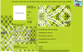Green star patterns and big white star