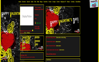 Happy Valentines Day Myspace Layout