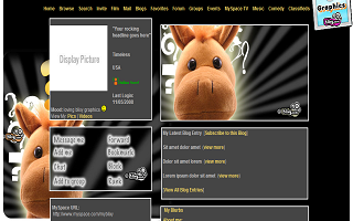 Horse Myspace Layout