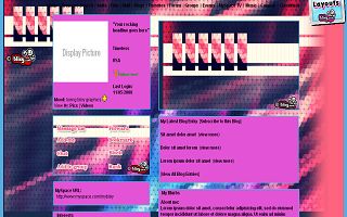 Hot pink and blue line stems