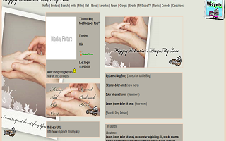 Life long Valentine Myspace Layout