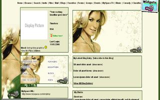 Marisa Miller Myspace Layout
