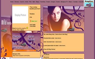 Mila Kunis Myspace Layout