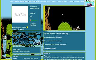Night snowboarding Myspace Layout