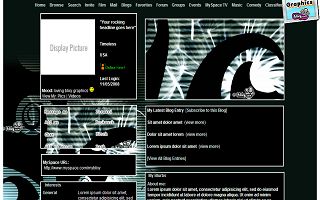 Nightmare swirls Myspace Layout