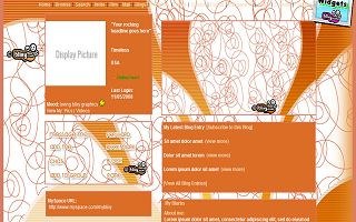 Orange arches Myspace Layout