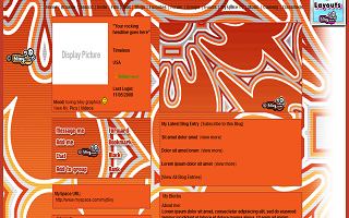 Orange white gray circling patterns 2