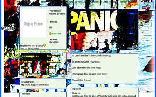 Panic abstract Myspace Layout