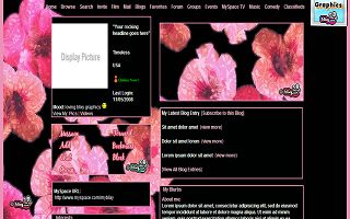 Pink flowers floating in black