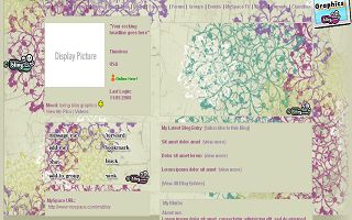 Pink purple blue flowers Myspace Layout