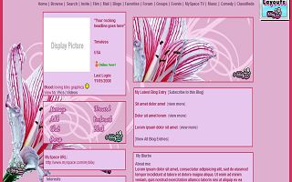 Pink white opening flower