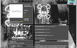 Pitch black Myspace Layout