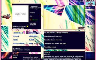 Pixel collage Myspace Layout