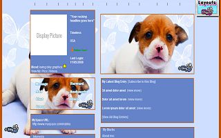 Puppy in butterfly background